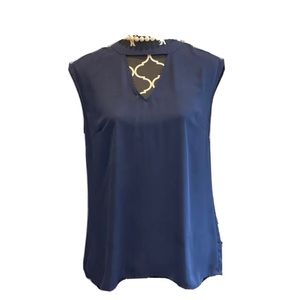 Daniel Rainn DR2 sleeveless Navy top size Small